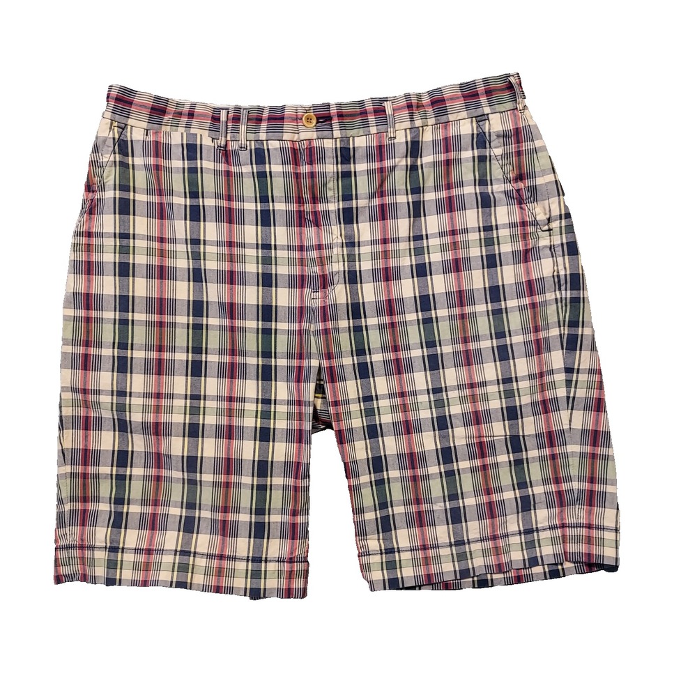 VTG Polo Ralph‎ Lauren Shorts Mens 35 Fits 36" X 10" India Madras Plaid Preppy